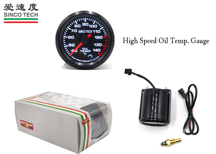Professional Oil Temperature Gauge ℃ Unit / 52mm / 7 Colors DO6345 For Rally Cars