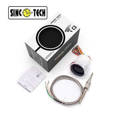 SINCOTECH Jauge de température des gaz d'échappement 6149T Capteur Blanc 2 '' Car Auto Mobile Meter